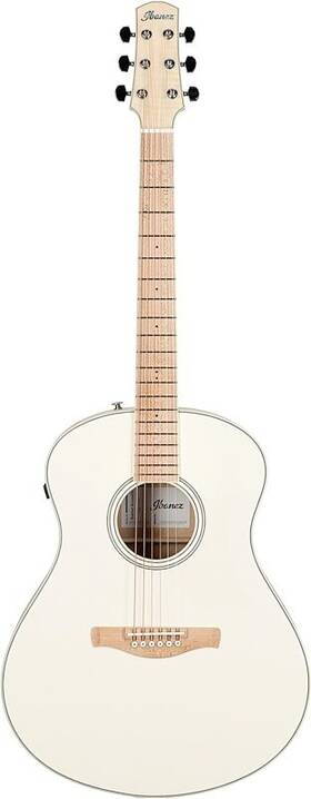 Aam370m2eaib Ibanez Acoustic Electric Guitar Transparent Antique White Ice Bl