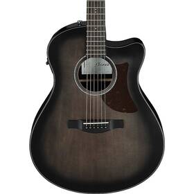 Aam70cetbn Ibanez Aam70ce Advanced Auditorium A/e Guitar Transparent Charcoal Burst