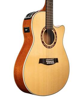 Acoustic2907 Ibanez Pre-owned Aef18/12 Natural 12-string Acoustic-electric Guitar