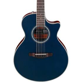 Ae200jrdbf Ibanez Ae200jr Mini Auditorium Acoustic-electric Guitar Dark Tide Blue Flat