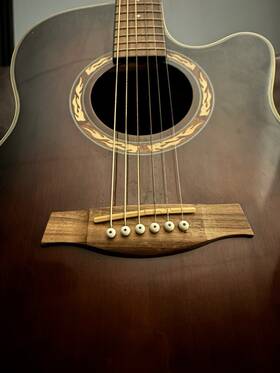 Aef18etws1201 Ibanez Guitar A/e F18e. Beautiful Dark Violin Burst Woodgra Inch Soft Case Incl