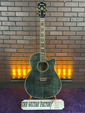 Aef30etbk-1759-u Ibanez 2006 Aef30etbk Trans Grey Flame Top Acoustic Electric