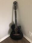 Aeg5012 Ibanez Bk 12 String Acoustic-electric Active Eq Jet Black Finish