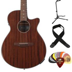 Aeg62nmhesbn Ibanez Aeg62 Acoustic-electric Guitar Essentials Bundle - Natural Mahogany High