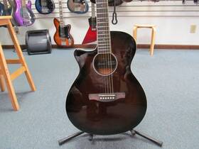 Aeg7 Ibanez Left-handed Acoustic Electric Guitar - Dark Violin Sunburst