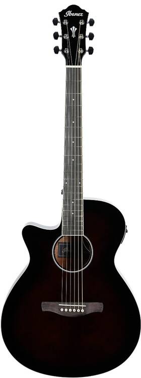 Aeg7ldvs-b1 Ibanez Aeg7l Left-handed Acoustic-electric Guitar Dark Violin Sunburst