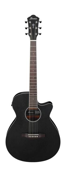 Aeg7mhwk Ibanez Acoustic-electric Guitar - Weathered Black