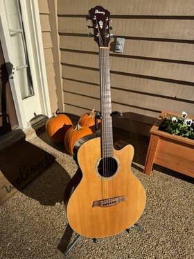 Aelbt1nt-ae Ibanez Baritone Acoustic Guitar Series Acoustic-electric