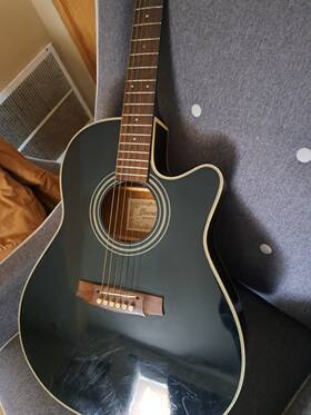 Ibanez Aeq-10 Acoustic-electric Guitar Black Dreadnought 6 String Right-handed