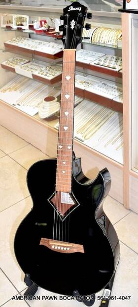 Aes20ebk120 Ibanez Acoustic/electric Guitar Model Black