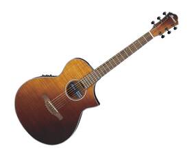 Aewc32fmasf Ibanez Used Aew A/e Guitar - Amber Sunset Fade Gloss