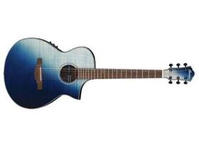 Aewc32fmisf Ibanez Indigo Sunset Fade Acoustic Electric Flame Maple Top Guitar