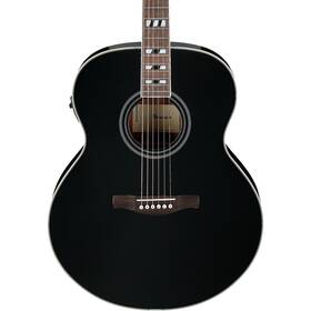 Aj70m1ebk Ibanez Aj70m1e Jumbo A/e Guitar Solid Spruce Top Black High Gloss
