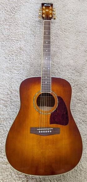 Aw200-vv-op-02 Ibanez Acoustic Guitar In The Maple Burst Finish - Used