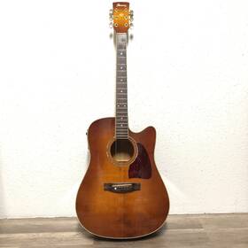 Aw200ece-vv-op-01 Ibanez Artwood Aw200ece Acoustic Electric Guitar Spruce Flamed Maple 2005 Rare