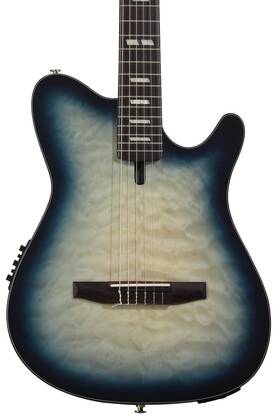 Frh20qmnctl Ibanez Frh20 Thinline Nylon-string Acoustic-electric Guitar - Cosmic Blue