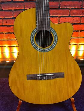 Ibanez Ga3eceoam-b1 Ga3ece Nylon-string Acoustic-electric Guitar - Open Pore Amber