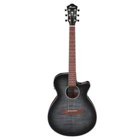 Ibaeg70tch Ibanez Aeg70 Acoustic Electric Guitar Walnut Fretboard Transparent Charcoal Bu