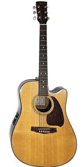 Pf7exnt Ibanez Acoustic Electric 6 String Guitar Natural Finish Single Cutaway