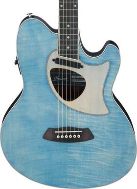 Tcm50fmodb Ibanez Talman Tcm50 Acoustic-electric Guitar - Blue Denim Open Pore