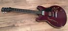 Is00090069 Silvertone Maroon Semi Hollow Electric Guitra By Samick Exc Cond