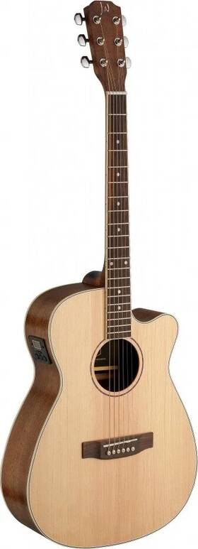 J.n Guitars 882030216602 Asyla Series 4/4 Cutaway Auditorium Acoustic-electric Guitar With Solid Spruc