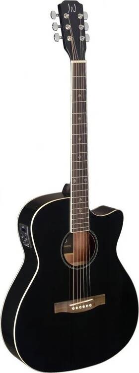 J.n Guitars 882030226823 Black Acoustic-electric Auditorium Guitar With Solid Spruce Top Bessie Series