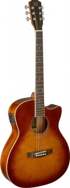 J.n Guitars 882030226854 Dark Cherryburst Acoustic-electric Auditorium Guitar With Solid Spruce Top B