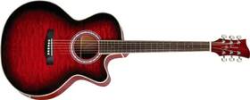 Jta-424qcet-rsb-a Jay Turser Jta-424qcet-rsb Jta Series Acoustic Electric Guitar. Red Sunburst