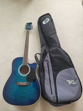 Jta-450-qcet Jay Turser Jta-450qcet - Blsb Acoustic-electric Guitar Bag Included