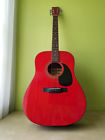 Jr60r Reynolds Acoustic Guitar Candy Apple Red Lightly Used
