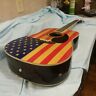 Jta-flag100 Jay Turser Vintage American Flag Acoustic Guitar