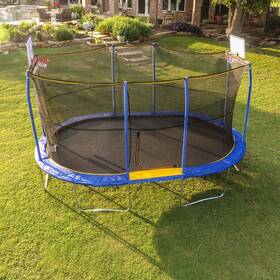 Jk1015ovwbh-dal Jumpking 10 Inch X 15 Oval Trampoline With Basketball Hoop