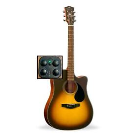 D3-130asbm Kepma K3 Series D3-130a Dreadnought Acoustic Electric Guitar With Acoustifex Pickup