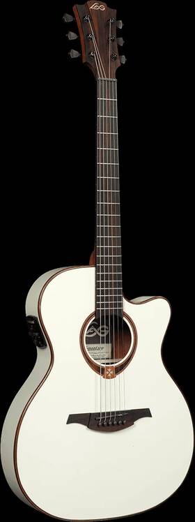 T118asce-ivo Lag Guitars Tramontane 118 Auditorium Slim Cutaway Acoustic-electric Ivory
