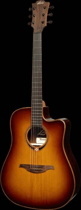 T118dce-brs Lag Guitars Tramontane 118 Dreadnought Cutaway Acoustic-electric Brown Shadow