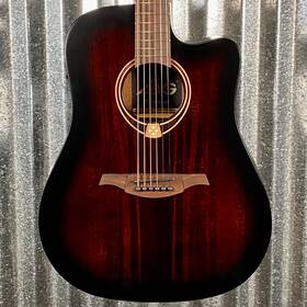 T70dce-b Lag Guitars T70dce-b&b Black Brown Dreadnought Cutaway Acoustic Electric Guitar #9397