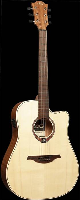 T70dce-nat Lag Guitars Tramontane 70 Dreadnought Cutaway Acoustic-electric Natural