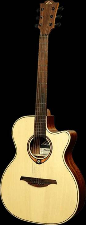 T88ace Lag Guitars Tramontane Auditorium Cutaway Acoustic-electric Guitar