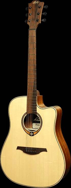 T88dce Lag Guitars Tramontane Dreadnought Cutaway Acoustic-electric Guitar