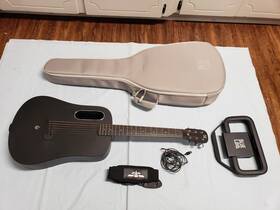 Lava Music 973024274587 Blue Touch Acoustic-electric Guitar With Lite Case And Charger/stand