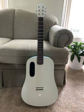 Lava Music 973024278981 Blue Touch Acoustic-electric Guitar With Airflow Bag Aqua Mnt Green
