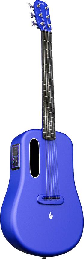 L9120005-1b Lava Music Me 3 36 Inch Smart Guitar In Blue With Space Bag