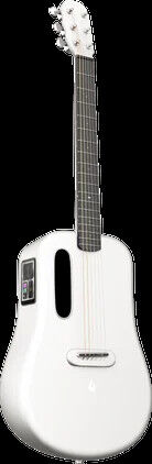 L9130002-2b Lava Music Me 3 38 Inch Smart Guitar In White With Space Bag