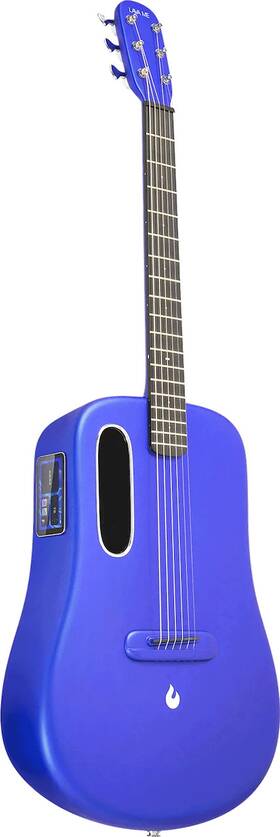 L9130005-1b Lava Music Me 3 38 Inch Smart Guitar In Blue With Space Bag