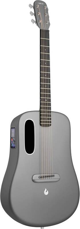 Lvc36sg Lava Music Carbon Fiber Type Electro-acoustic Guitar With 6 Strings Grey