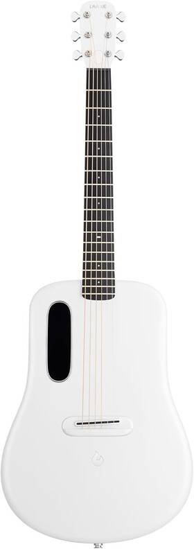 Lvc36wh Lava Music Carbon Fiber Electro-acoustic Guitar Right - White