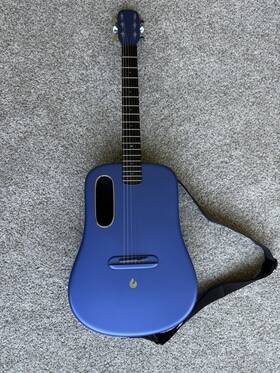 Me336sp-blue Lava Music Me 3 36 Inch Acoustic-electric Guitar With Space Bag Blue