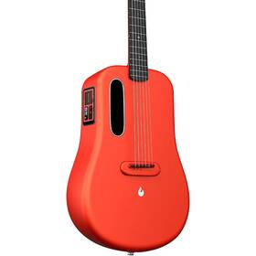 Me336sp-red Lava Music Me 3 36 Inch Acoustic-electric Guitar With Space Bag Red