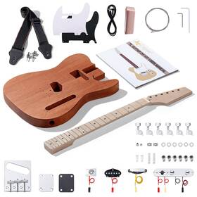 B08tbyp6tq Leo Jaymz Diy Tl Electric Guitar Kit Mahogany Body Maple Neck Fretboard